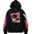 Oversized Hoodie with JoJo's Bizarre Adventure anime print Black S