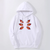 Oversize Hoodie with Demon Slayer Anime Print WHITE S