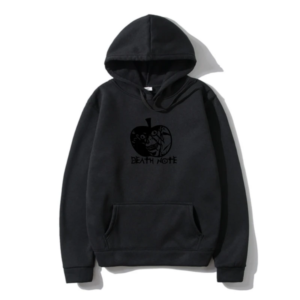 Oversized hoodie with Death Note anime print BLACK S