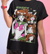 Oversize T-Shirt mit Print Sailor Moon Schwarz S T0257 фото 2