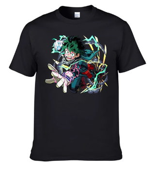 Oversized T-Shirt with Print My Hero Academia Black S