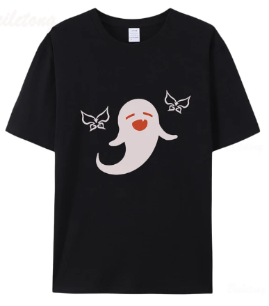 Oversized T-Shirt with Print Genshin Impact Black S