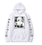 Oversize Hoodie with Demon Slayer Anime Print WHITE S