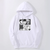 Oversized Hoodie with JoJo's Bizarre Adventure anime print White S