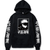 Oversized Hoodie with Jujutsu Kaisen anime print Black S