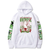 Oversized Hoodie with One Piece anime print White S