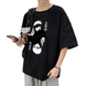 Oversize T-Shirt mit Print jujutsu kaisen Schwarz S T0182 фото 2