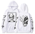 Oversize Hoodie mit Bleach Anime Print Weiß S H0041 фото