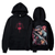 Oversized hoodie with Chainsaw man anime print BLACK S