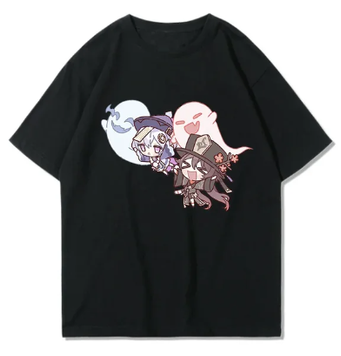 Oversize T-Shirt mit Print Genshin Impact Weiß S T0140 фото