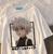 Oversize T-Shirt mit Print Hunter x Hunter Weiß S T0165 фото