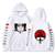 Oversize Hoodie mit Anime-Druck Naruto WEIß S H0256 фото