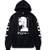 Oversized hoodie with Darling in the FranXX anime print BLACK S