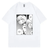 Oversized T-Shirt with Print Evangelion White S