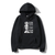 Oversized Hoodie with Fairy Tail Anime Print Black S