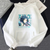 Oversized Hoodie with Genshin Impact Anime Print White S