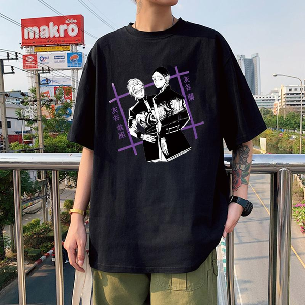 Oversize T-Shirt mit Print Tokyo Revengers Schwarz S T00010 фото