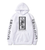 Oversized hoodie with Bungo Stray Dogs anime print WHITE S