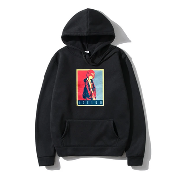 Oversize Hoodie mit Darling in the FranXX Anime Print SCHWARZ S H0096 фото