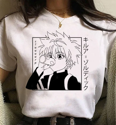 Oversized T-Shirt with Print Hunter x Hunter White S