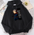 Oversized Hoodie with Jujutsu Kaisen anime print Black S