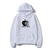 Oversized hoodie with Death Note anime print WHITE S