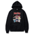 Oversized Hoodie with Fairy Tail Anime Print Black S