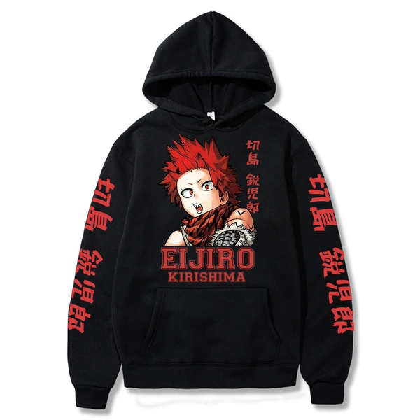 Oversize Hoodie mit Anime-Druck My Hero Academia SCHWARZ S H0240 фото