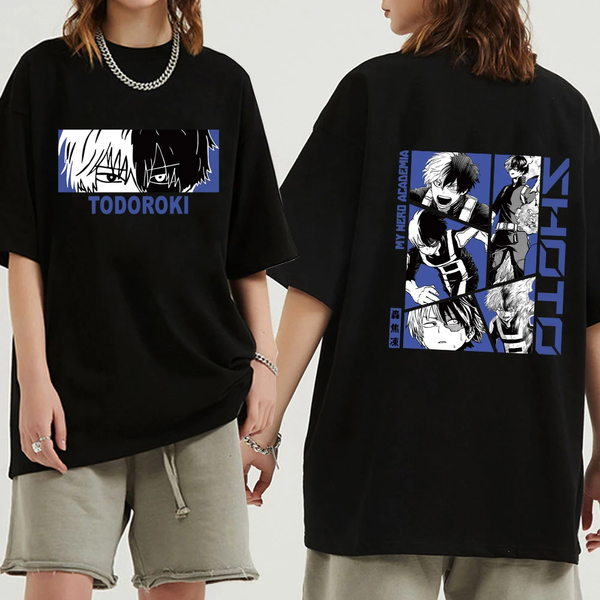 Oversized T-Shirt with Print My Hero Academia Black S