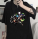 Oversized T-Shirt with Print Fairy Tail Black S