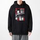 Oversized Hoodie with JoJo's Bizarre Adventure anime print Black S