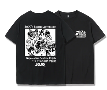 Oversized T-Shirt with Print JoJo's Bizarre Adventure Black S