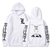 Oversized hoodie with Death Note anime print WHITE S