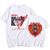 Oversized T-Shirt with Print Attack on Titan White S