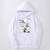 Oversized Hoodie with Genshin Impact Anime Print White S