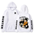 Oversized Hoodie with Hunter x Hunter anime print White S