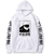 Oversized Hoodie with Jujutsu Kaisen anime print White S