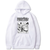 Oversized Hoodie with Fairy Tail Anime Print White S