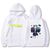 Oversized Hoodie with Anime Print Cyberpunk: Edgerunners White S