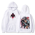 Oversized hoodie with Chainsaw man anime print WHITE S