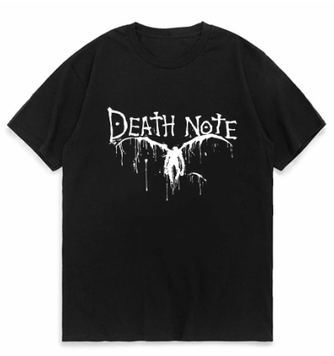 Oversized T-Shirt with Print Death Note Black S