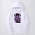 Oversized Hoodie with JoJo's Bizarre Adventure anime print White S