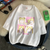 Oversize T-Shirt mit Print Sailor Moon Weiß S T0249 фото