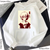 Oversized hoodie with anime print Evangelion WHITE S