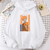 Oversized Hoodie with Haikyu! Anime Print White S