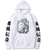 Oversized hoodie with Berserk anime print, white, size S