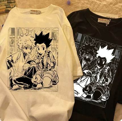 Oversized T-Shirt with Print Hunter x Hunter Black S