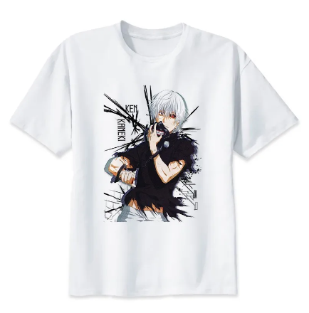 Oversize T-Shirt z nadrukiem Tokyo Ghoul Biały S