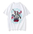 Oversize T-Shirt mit Print One Piece Weiß S T0245 фото