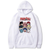 Oversized Hoodie with Fairy Tail Anime Print White S